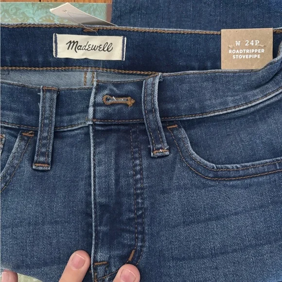 Madewell Dark Blue Roadtripper Stovepipe Jeans - Picture 2 of 4